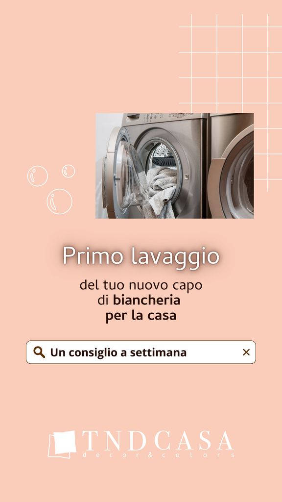 PRIMO LAVAGGIO - come effettuare il primo lavaggio della tua nuova biancheria