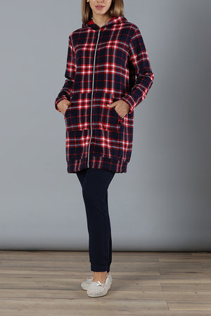 Vestaglia Tartan blu. Maryplaid