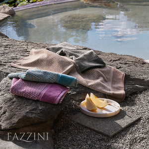 Set asciugamani spugna 1+1 Chevron Fazzini